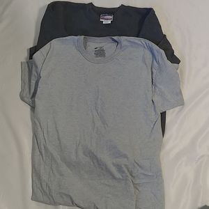 2 grey shirts